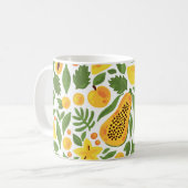 Exotic Fruits Ensemble: Papaya, Lemon, Mango Kaffeetasse (Vorderseite Links)