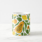 Exotic Fruits Ensemble: Papaya, Lemon, Mango Kaffeetasse (Mittel)