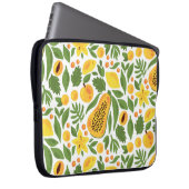 Exotic Fruits Ensemble: Papaya, Lemon, Mango Laptopschutzhülle (Vorne Rechts)