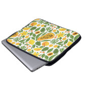 Exotic Fruits Ensemble: Papaya, Lemon, Mango Laptopschutzhülle (Vorne Knopf)