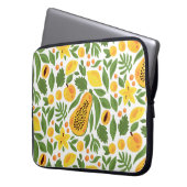 Exotic Fruits Ensemble: Papaya, Lemon, Mango Laptopschutzhülle (Vorderseite Links)