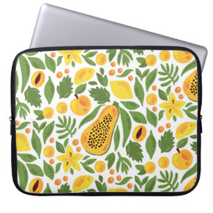 Exotic Fruits Ensemble: Papaya, Lemon, Mango Laptopschutzhülle