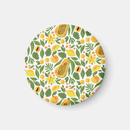 Exotic Fruits Ensemble: Papaya, Lemon, Mango Magnet (Vorne)