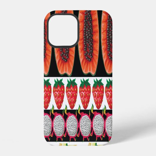 Exotic Fruits Trendy Seamless Muster iPhone Hülle (Rückseite)
