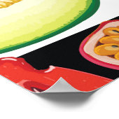Exotic Fruits Trendy Seamless Muster Poster (Ecke)