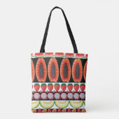 Exotic Fruits Trendy Seamless Muster Tasche (Rückseite)