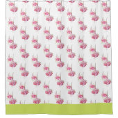 Exotic Fuchsias auf einem Duschvorhang (Vorderseite)