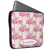 Exotic Fuchsias auf einem Laptop-Sieb Laptopschutzhülle (Vorne Rechts)