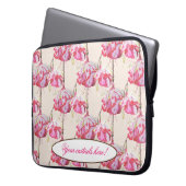 Exotic Fuchsias auf einem Laptop-Sieb Laptopschutzhülle (Vorderseite Links)