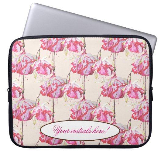Exotic Fuchsias auf einem Laptop-Sieb Laptopschutzhülle (Vorderseite)