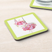 Exotic Fuchsias auf einem Untersetzer-Set Getränkeuntersetzer (Linke Seite)