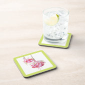 Exotic Fuchsias auf einem Untersetzer-Set Getränkeuntersetzer (Rechte Seite)