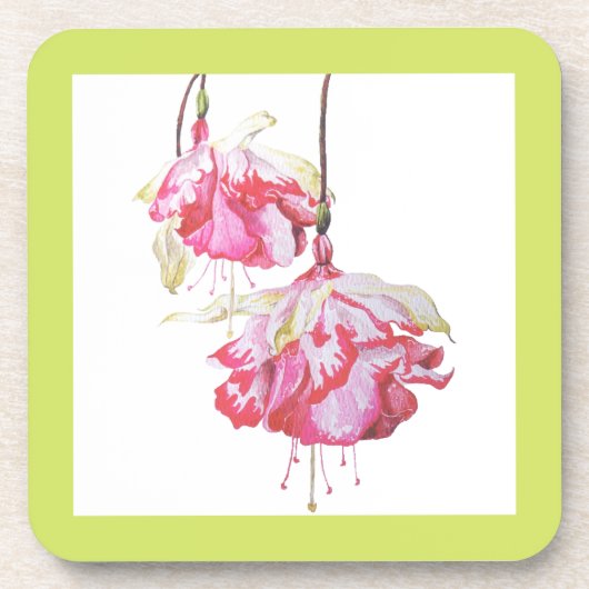 Exotic Fuchsias auf einem Untersetzer-Set Getränkeuntersetzer (Vorderseite)