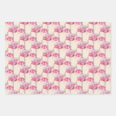 Exotic Fuchsias auf einem Wrapping Paper-Set Geschenkpapier Set (Vorderseite)