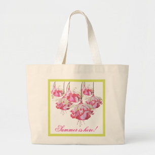 Exotic Fuchsias auf einer Jumbo-Tasche Jumbo Stoffbeutel