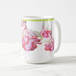 Exotic Fuchsias auf einer klassischen Tasse