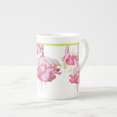 Exotic Fuchsias auf einer Knochen-China-Tasse Porzellantasse (Vorderseite Rechts)