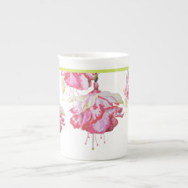Exotic Fuchsias auf einer Knochen-China-Tasse Porzellantasse
