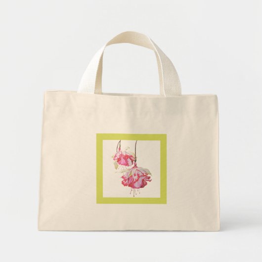 Exotic Fuchsias auf einer winzigen Tasche (Vorne)