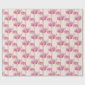 Exotic Fuchsias auf Wrapping Paper Geschenkpapier (Flach)