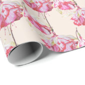 Exotic Fuchsias auf Wrapping Paper Geschenkpapier (Rolleneckpunkt)