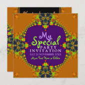 Exotic Fun Goddess Girls Party Einladung (Vorne/Hinten)