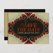 Exotic Genie Designs Save the Date Postkarte (Vorne/Hinten)
