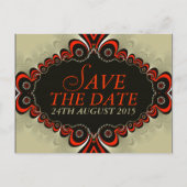 Exotic Genie Designs Save the Date Postkarte (Vorderseite)