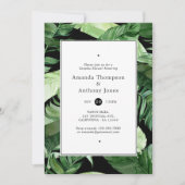 Exotic Geometric Forest Wedding Couples Dusche Einladung (Vorderseite)