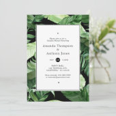 Exotic Geometric Forest Wedding Couples Dusche Einladung (Stehend Vorderseite)