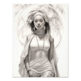 Exotic Girl auf einem Sofa Fotodruck