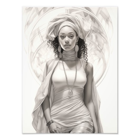 Exotic Girl auf einem Sofa Fotodruck (Vorne)