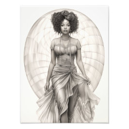 Exotic Girl auf einem Sofa Fotodruck