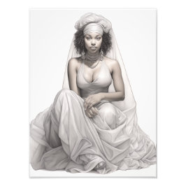 Exotic Girl auf einem Sofa Fotodruck