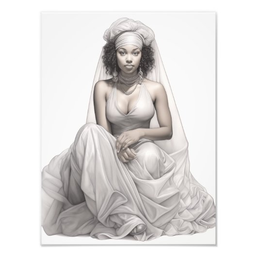 Exotic Girl auf einem Sofa Fotodruck (Vorne)