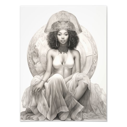 Exotic Girl auf einem Sofa Fotodruck (Vorne)