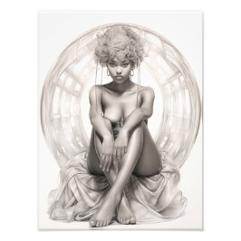 Exotic Girl auf einem Sofa Fotodruck