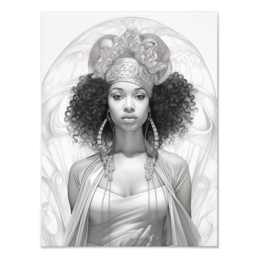 Exotic Girl auf einem Sofa Fotodruck (Vorne)