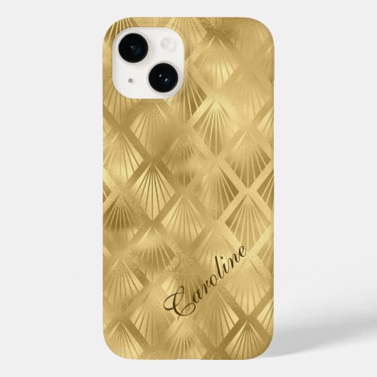 Exotic Gold Geometric Elegantes Muster Case-Mate iPhone Hülle (Rückseite)
