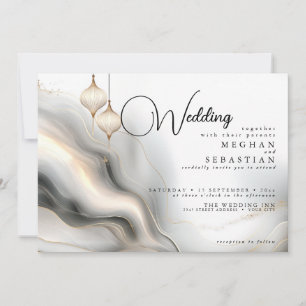 Exotic-Gold-Holzkohle Arabian-Flair Einladung