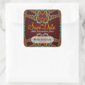 Exotic Gold Juwelen Save the Date Aufkleber (Tasche)