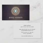 Exotic Gold Lotus Mandala Gesundheit und Wellness Visitenkarte (Vorne/Hinten)