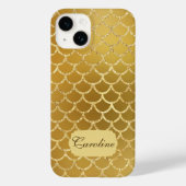 Exotic Gold Mermaid Scanner Muster Case-Mate iPhone Hülle (Rückseite)