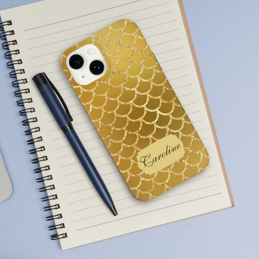 Exotic Gold Mermaid Scanner Muster Case-Mate iPhone Hülle