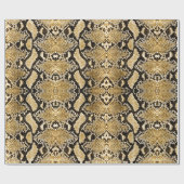 Exotic Gold Python Snakeskin Geschenkpapier (Flach)