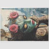 Exotic Gothic Gargoyle Rose Pariser Charme Seidenpapier (Vorderseite)