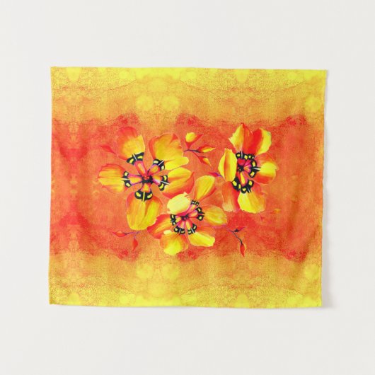 Exotic Graceful Elegantes Design Wandteppich (Vorderseite (Horizontal))