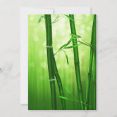 Exotic Green Bamboo Wedding Einladung (Rückseite)