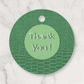 Exotic Green Lizard Skin Look Vielen Dank Geschenkanhänger (Rückseite)