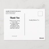 Exotic Green Tropical Blätter Muster Vielen Dank Postkarte (Rückseite)